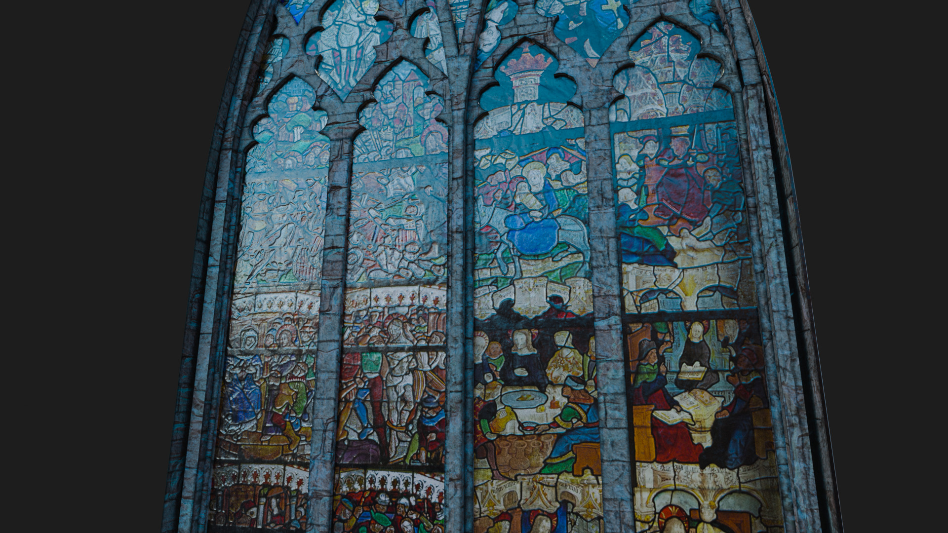 Medieval Church Stained Glass - ONLY 3D model_7