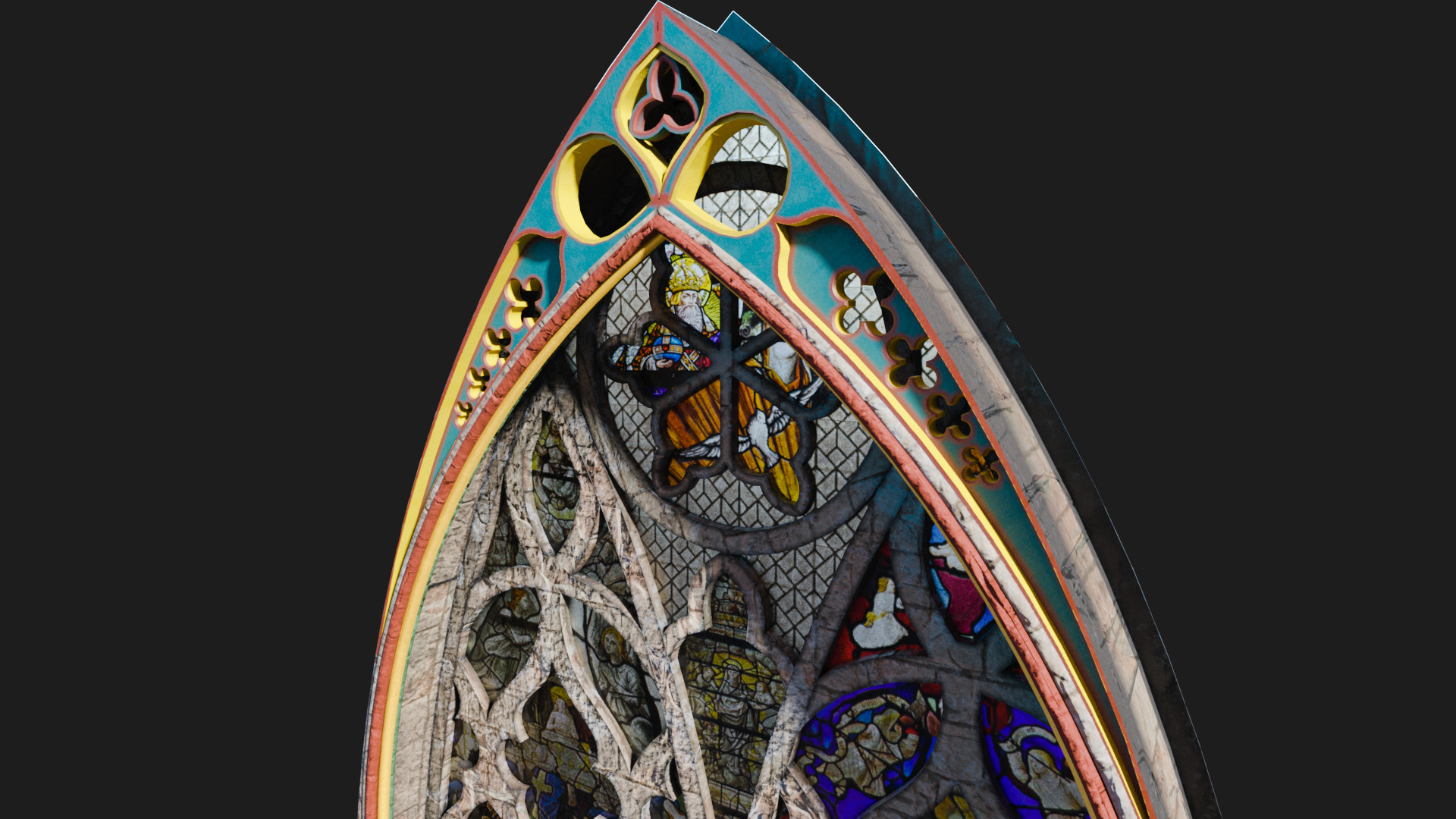 Medieval Church Stained Glass - ONLY 3D model_10