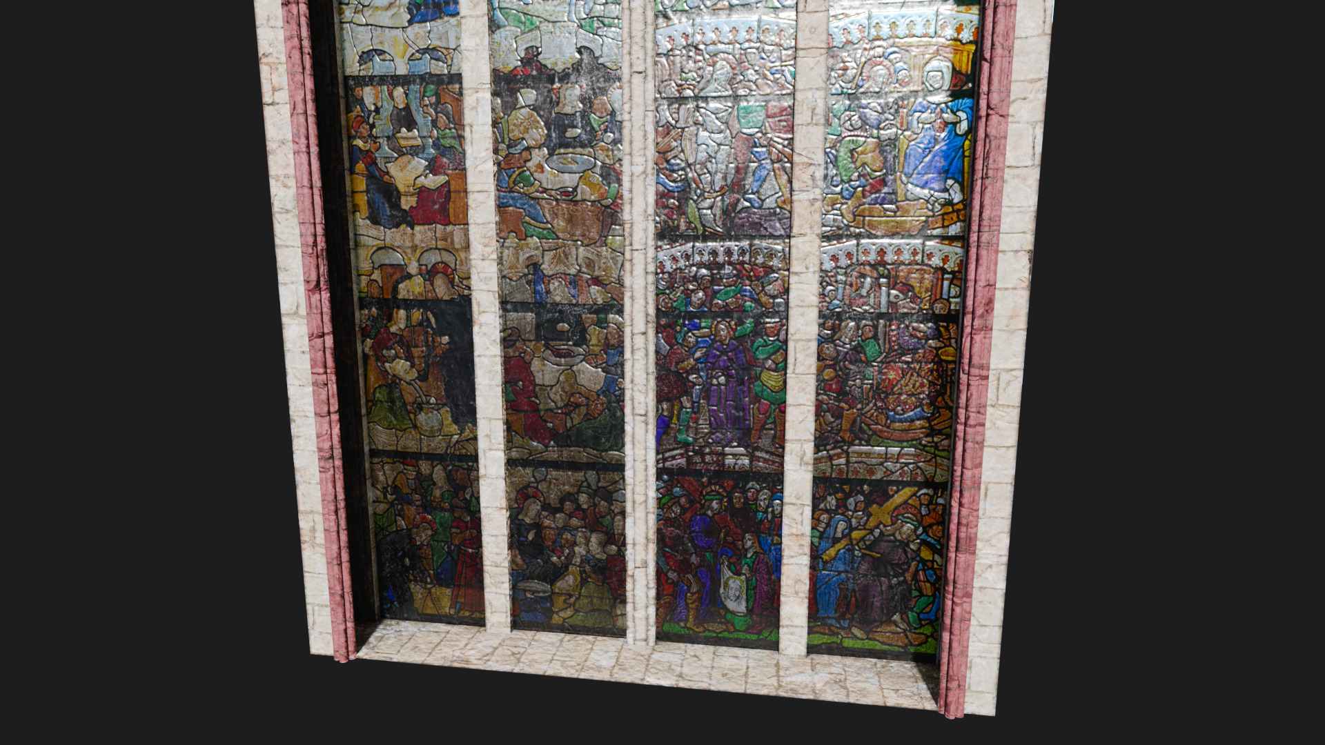 Medieval Church Stained Glass - ONLY 3D model_9