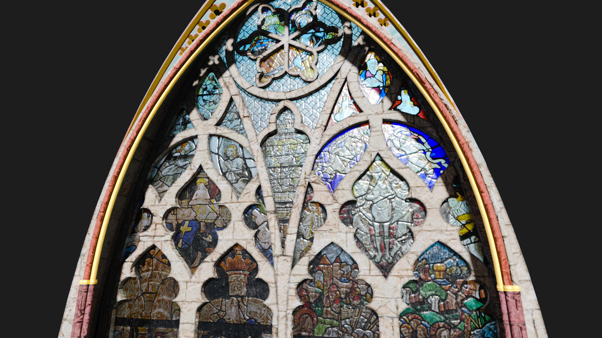 Medieval Church Stained Glass - ONLY 3D model_6