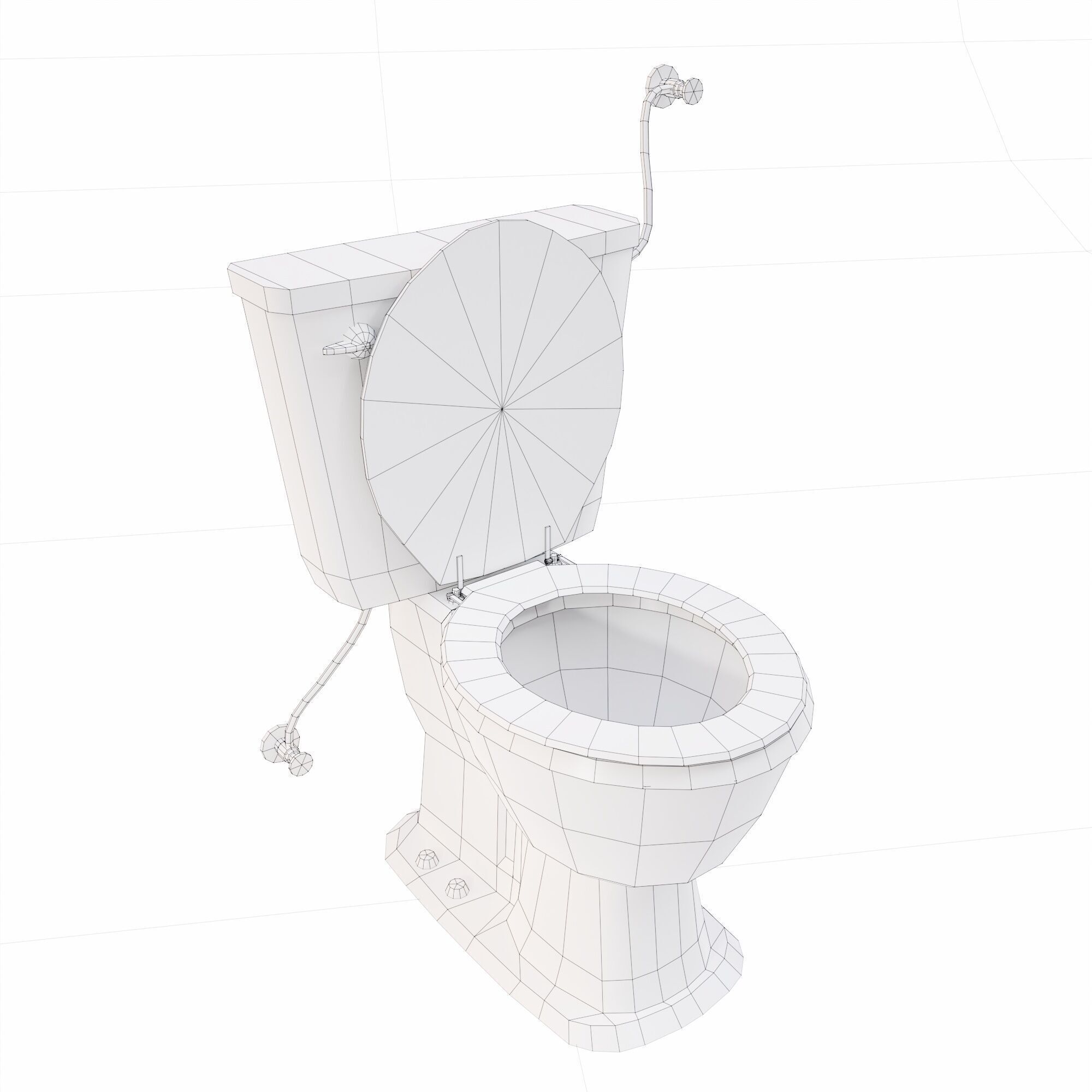 Toilet lowpoly 3d model Low-poly 3D model_6