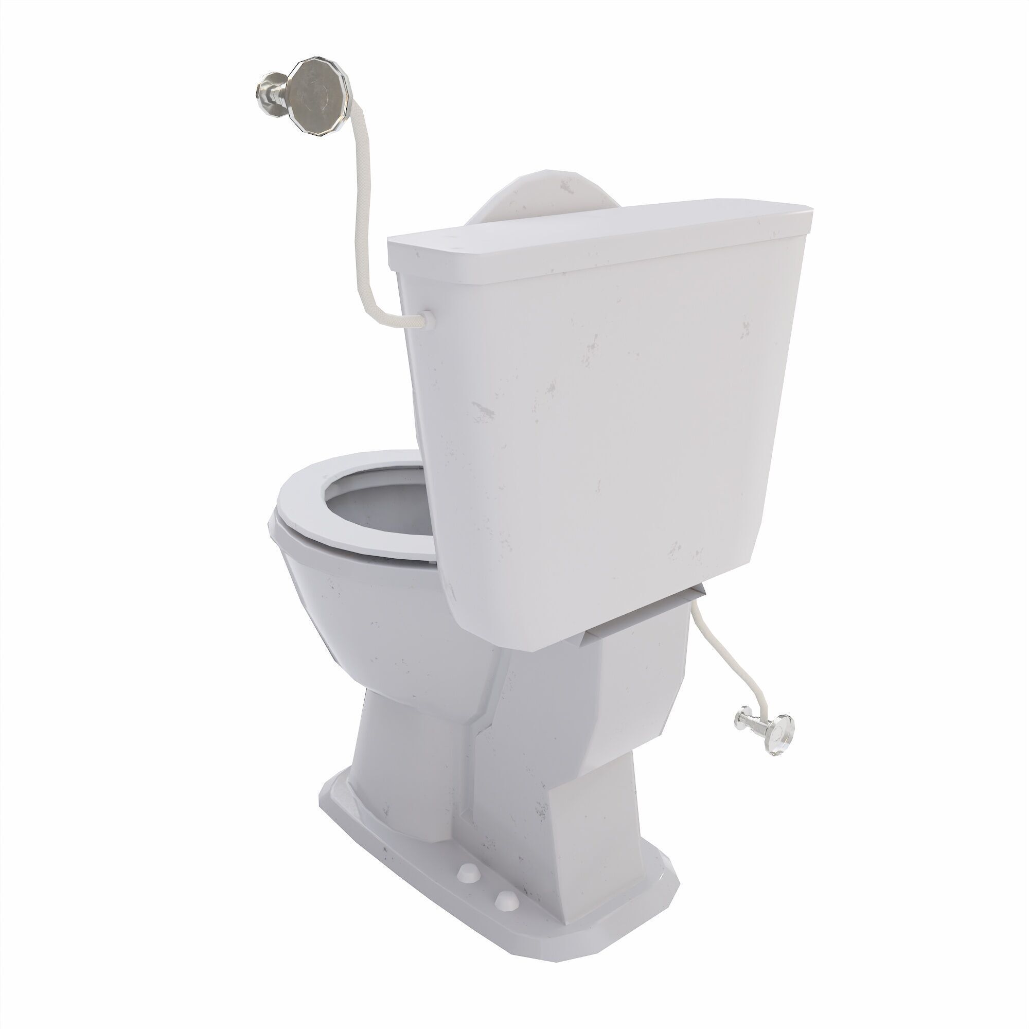 Toilet lowpoly 3d model Low-poly 3D model_3