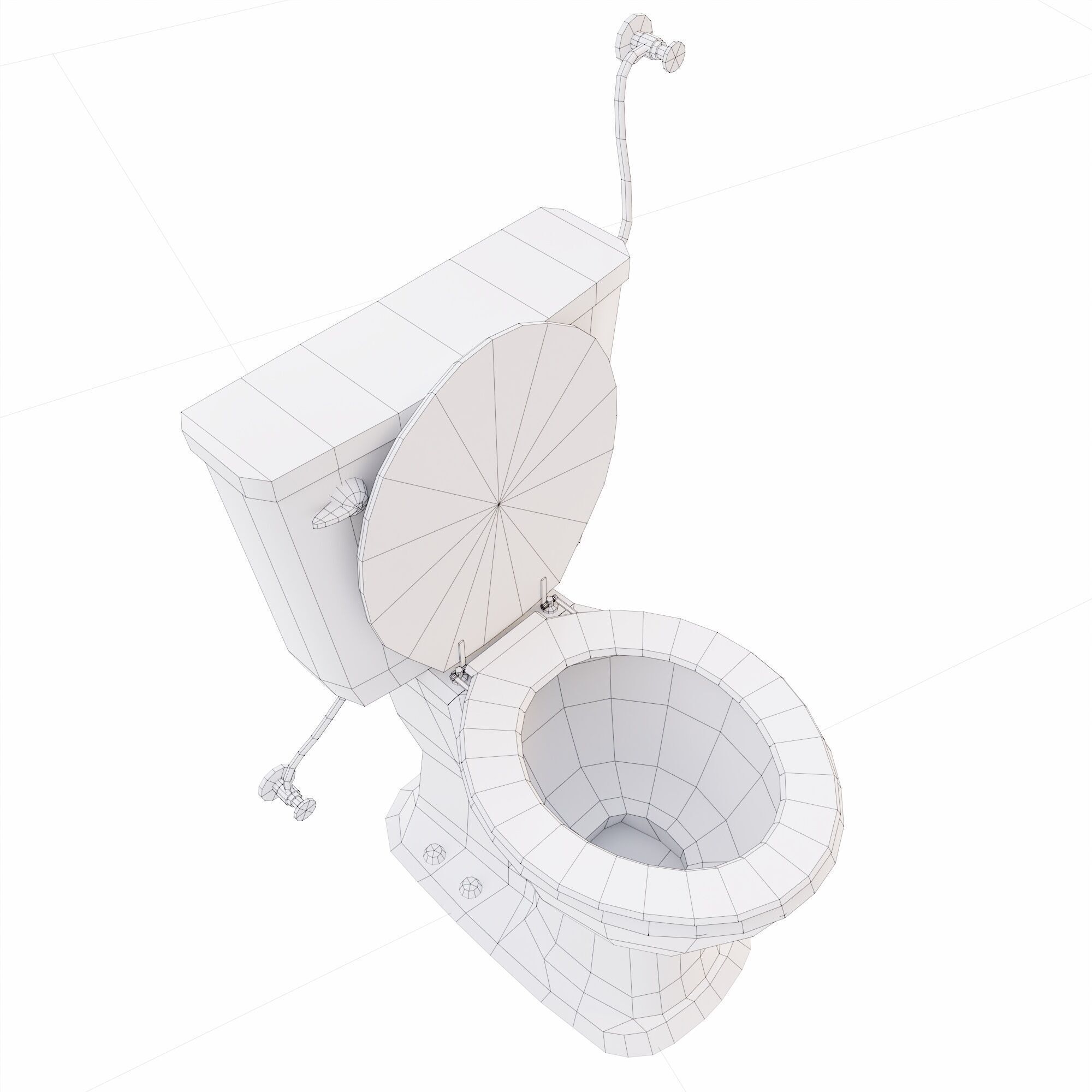 Toilet lowpoly 3d model Low-poly 3D model_8