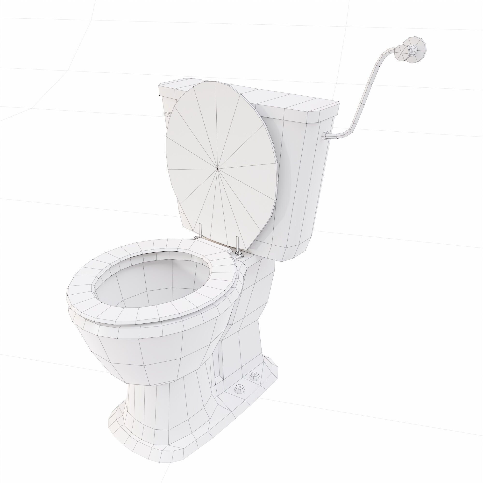Toilet lowpoly 3d model Low-poly 3D model_7