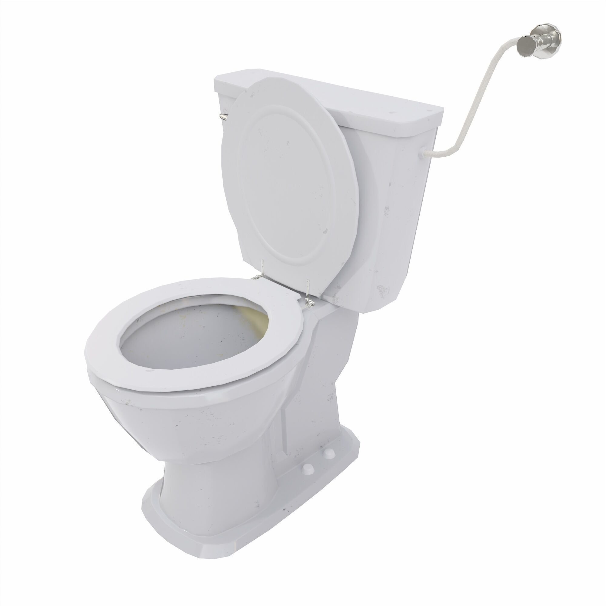 Toilet lowpoly 3d model Low-poly 3D model_2