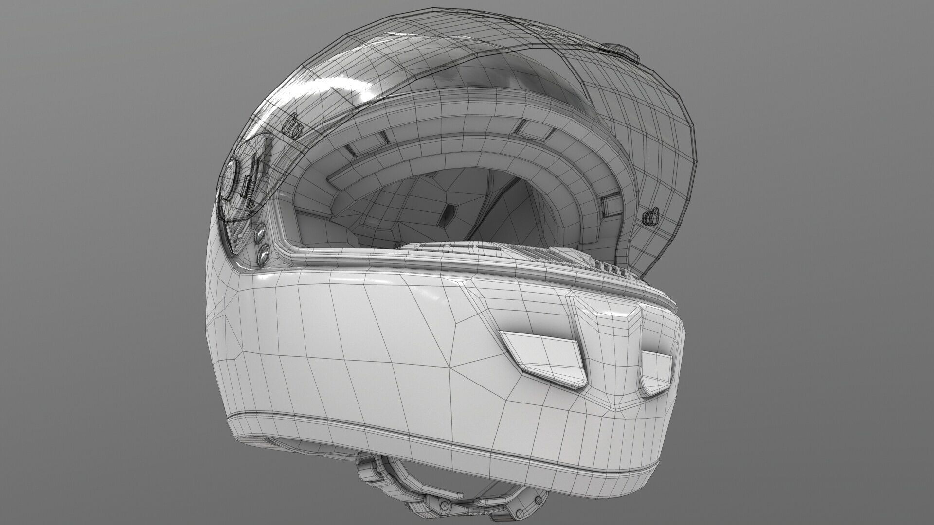 Helmet Nolan n62 3D model Low-poly 3D model_20