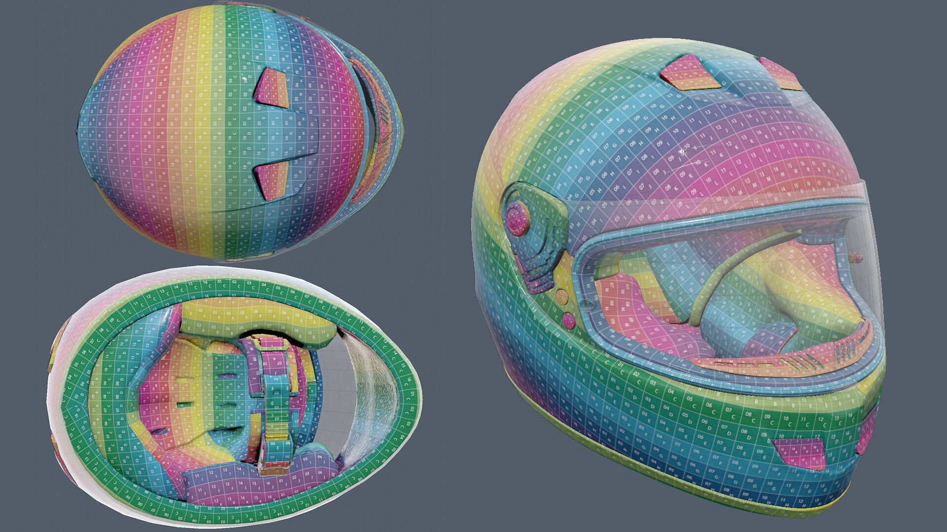 Helmet Nolan n62 3D model Low-poly 3D model_12