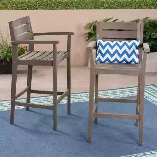 Carlile Outside Patio Bar Stool Chair - 2 Colour 3D model