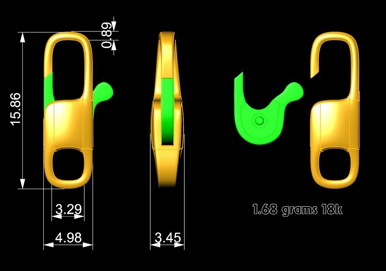 29a Lobster Lock  3D print model_2