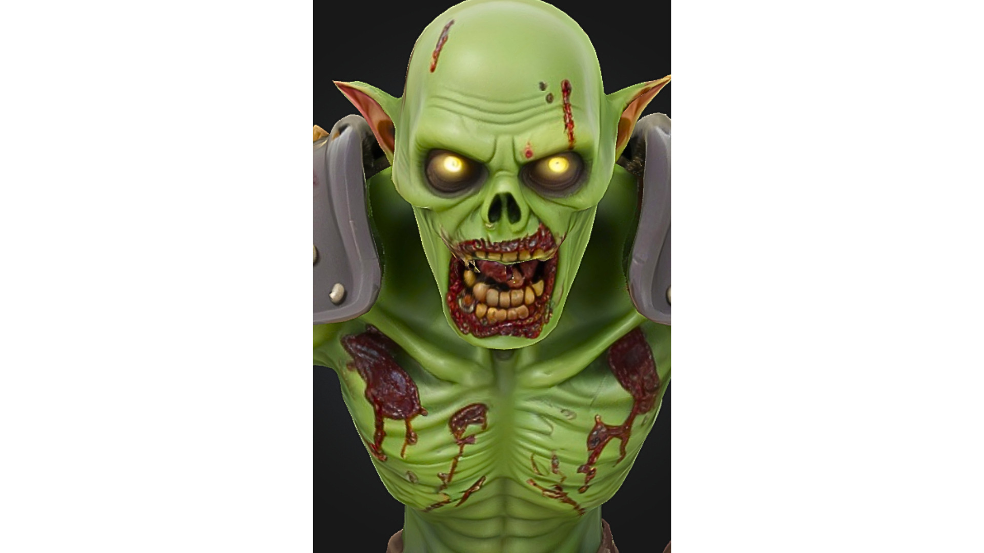 Stylized Zombie Enemy Character Low-poly 3D model_4