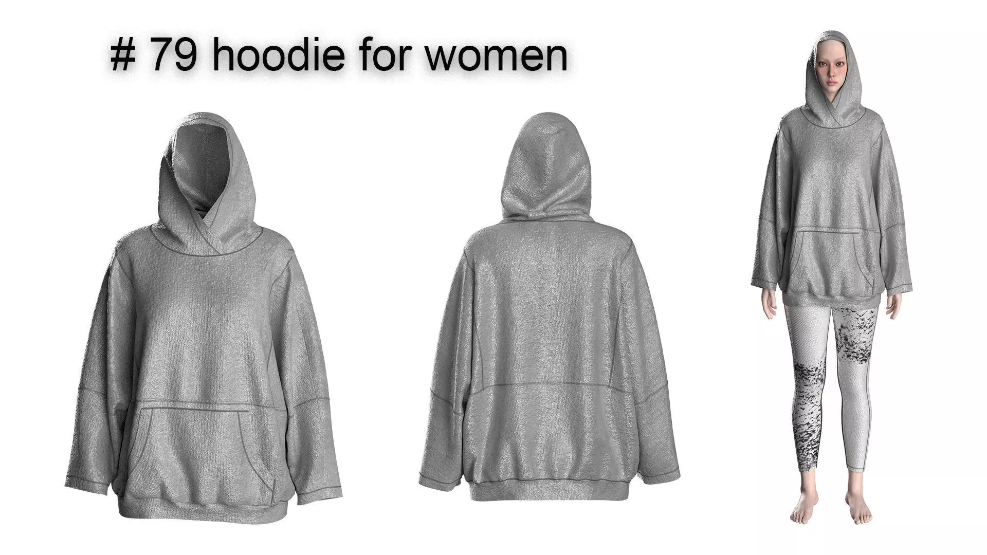 79 hoodie for women 3D print model_0