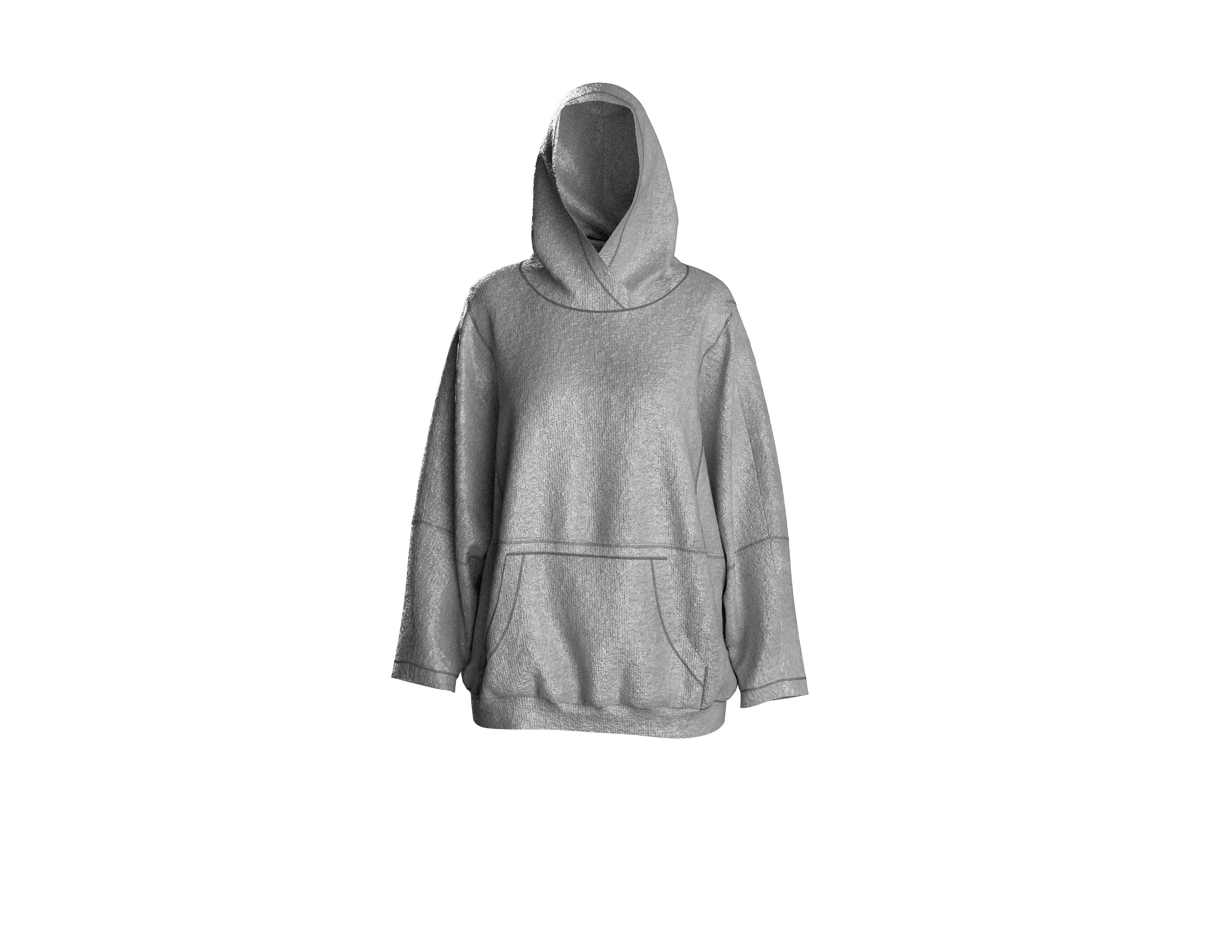 79 hoodie for women 3D print model_5