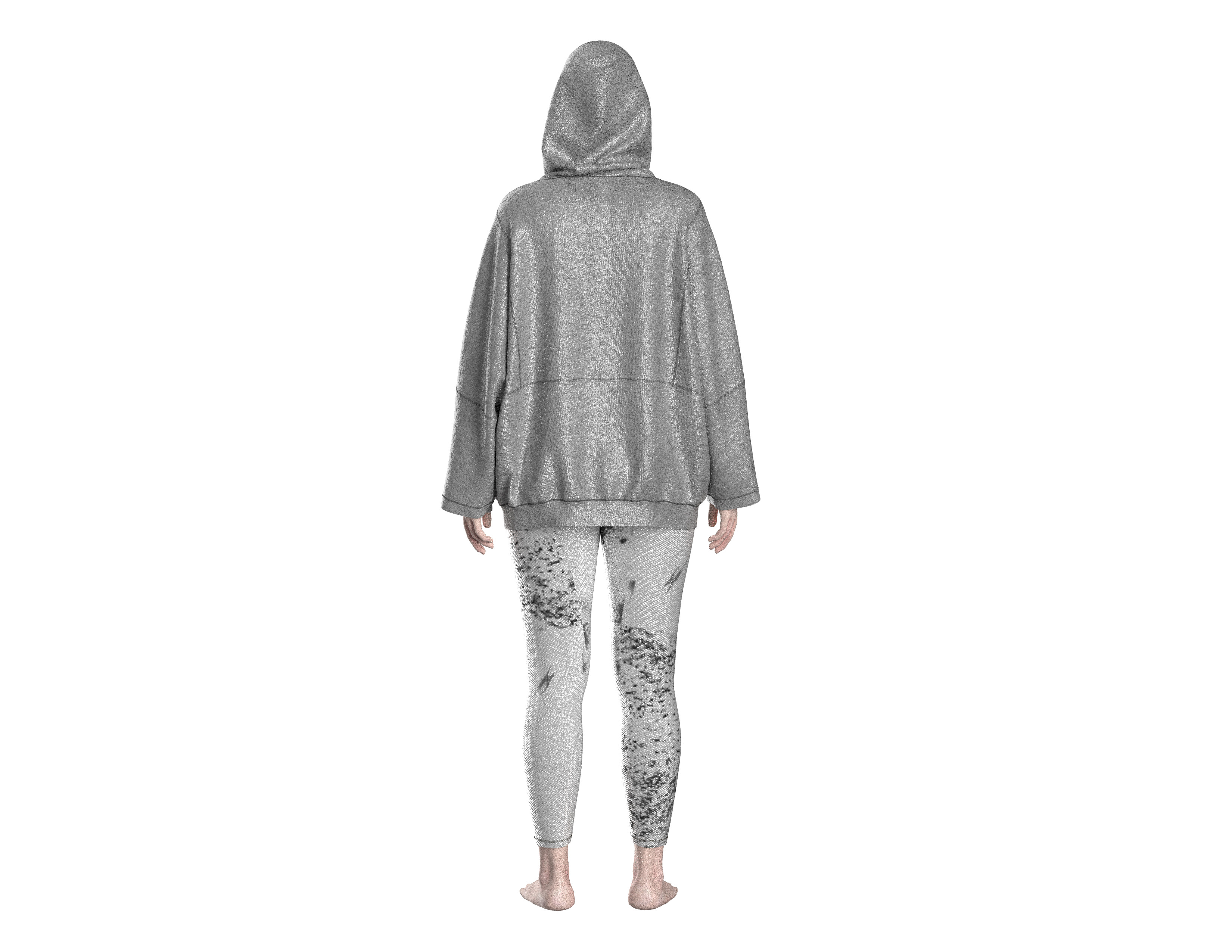 79 hoodie for women 3D print model_3