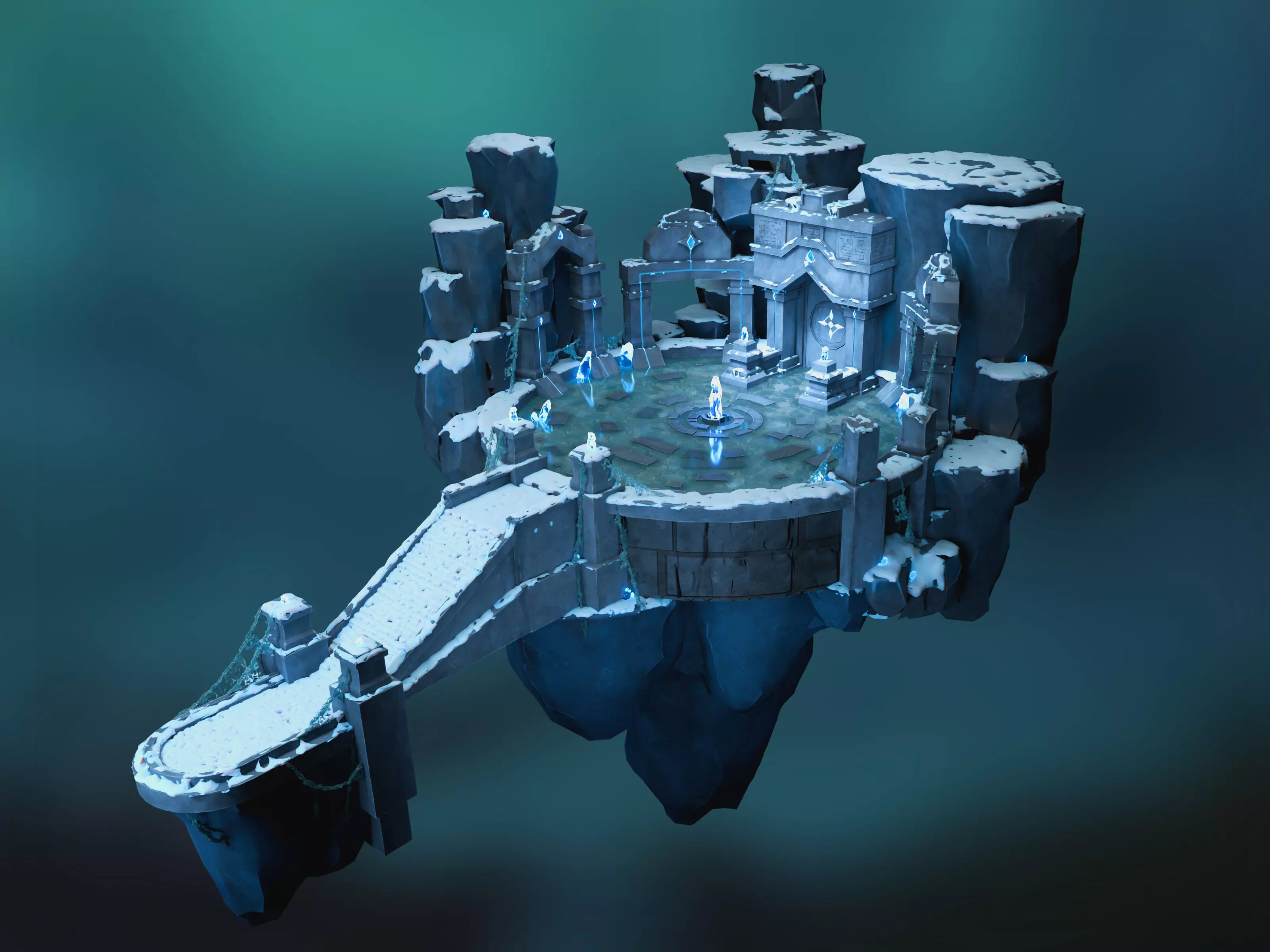Optimized Game Environment - Stylized Dungeon 3D model_0
