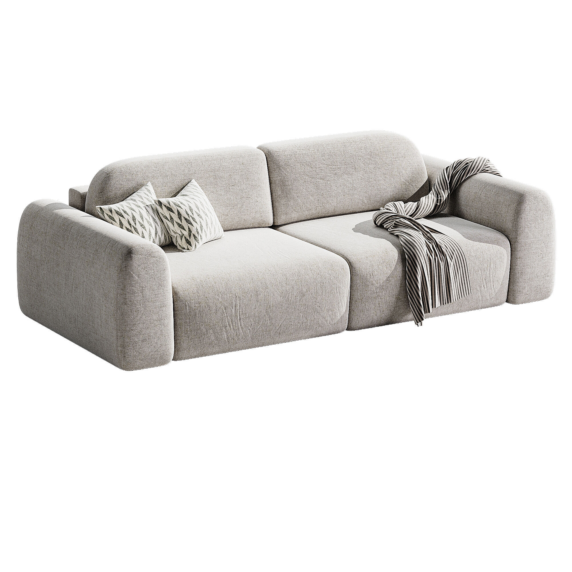 Sofa Straight Lilt 2 raund 3D model_1
