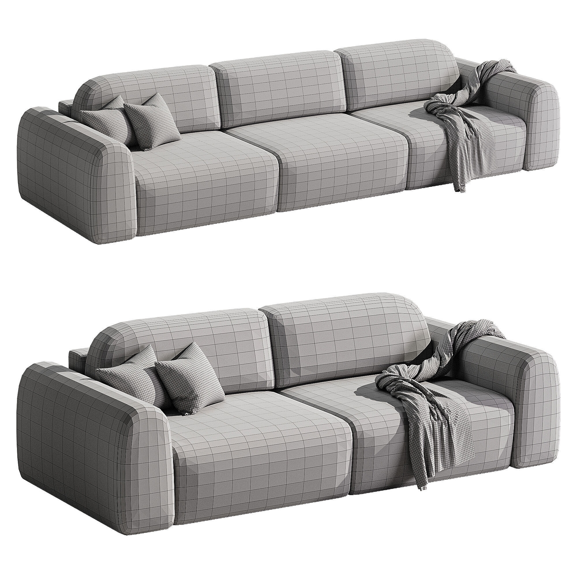 Sofa Straight Lilt 2 raund 3D model_5