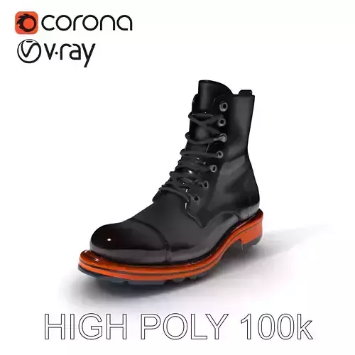 Leather Boot Model Pack with Detailed Textures