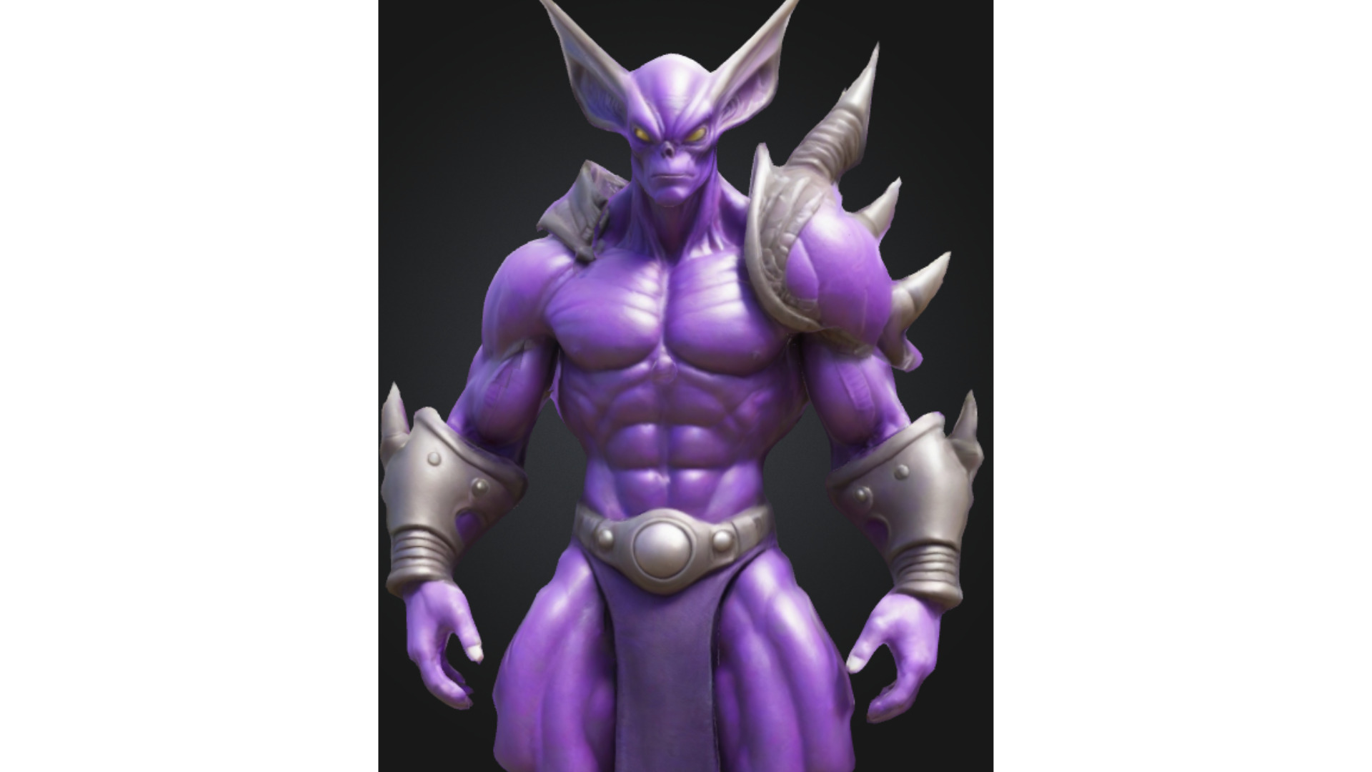 Stylized Demon Warrior Low-poly 3D model_4