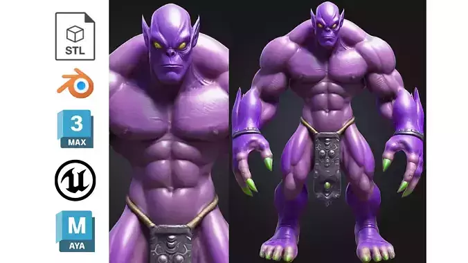 Stylized Alien Brute Monster