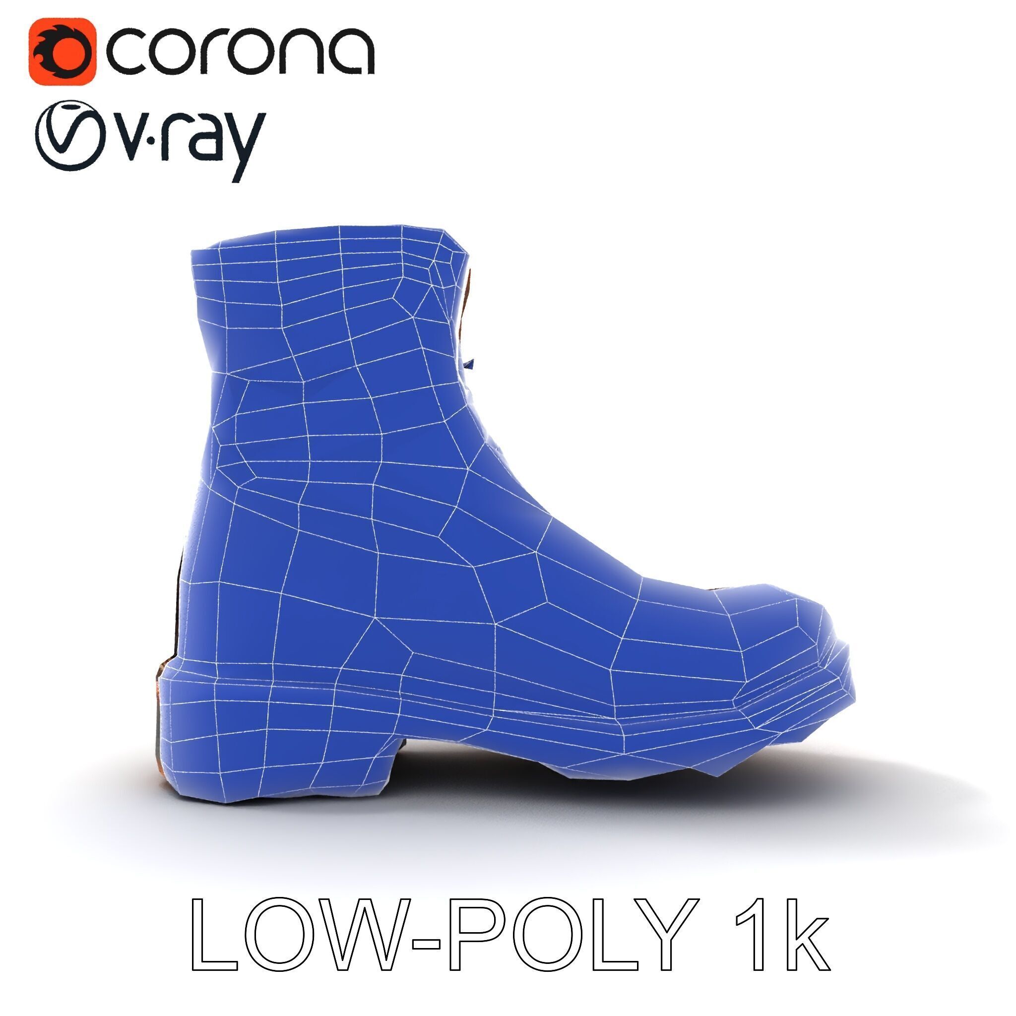 Leather Boot Model Pack for Realistic Rendering Low-poly 3D model_16