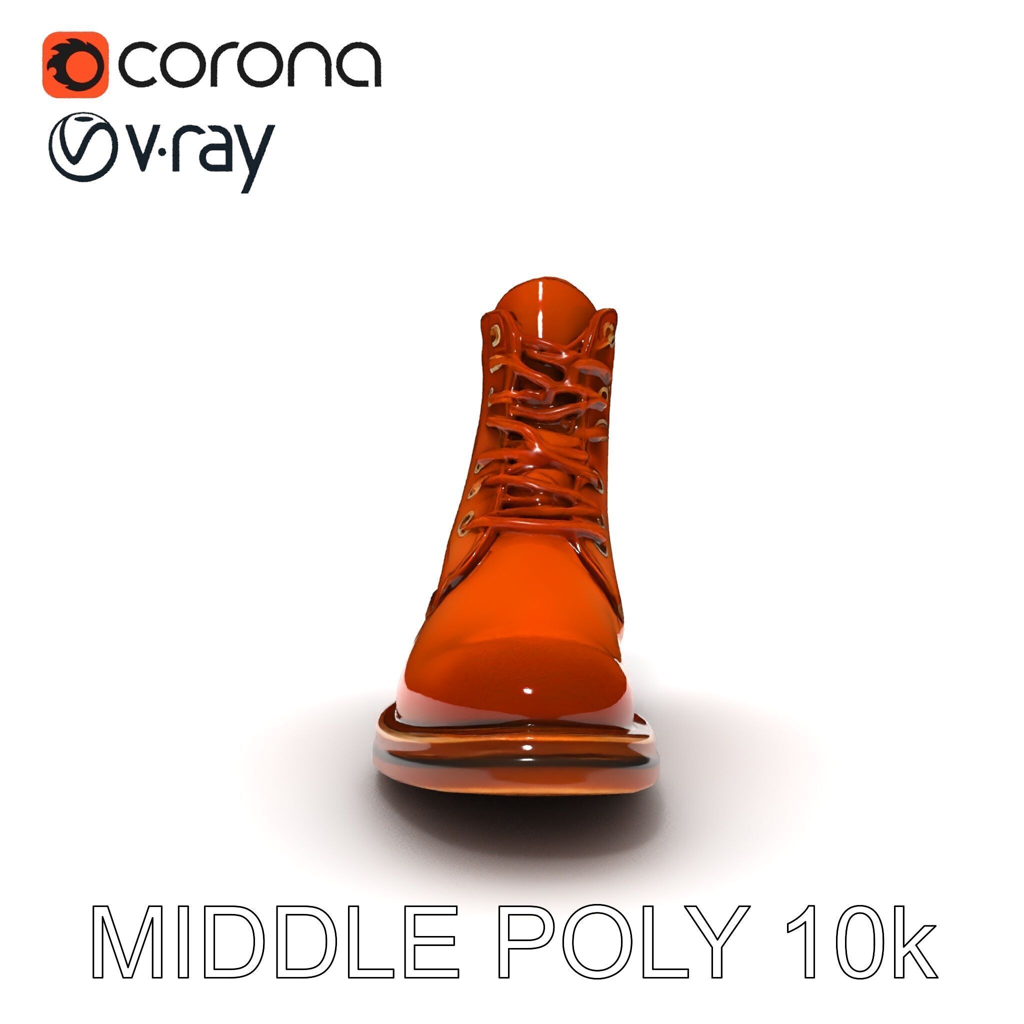 Realistic Leather Boot Model Pack for Rendering and Games Low-poly 3D model_27