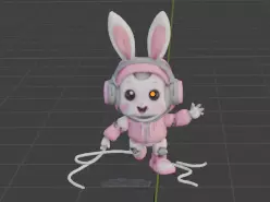 Modern Bunny 3D model_0
