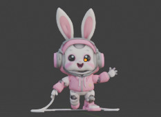Modern Bunny 3D model_1