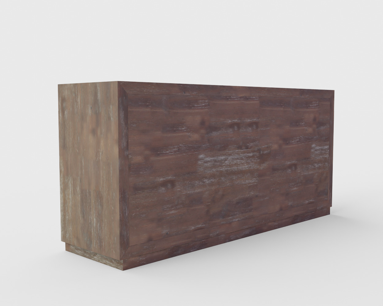 Three Door Credenza - Tumbler Dark Brown 3D model_6
