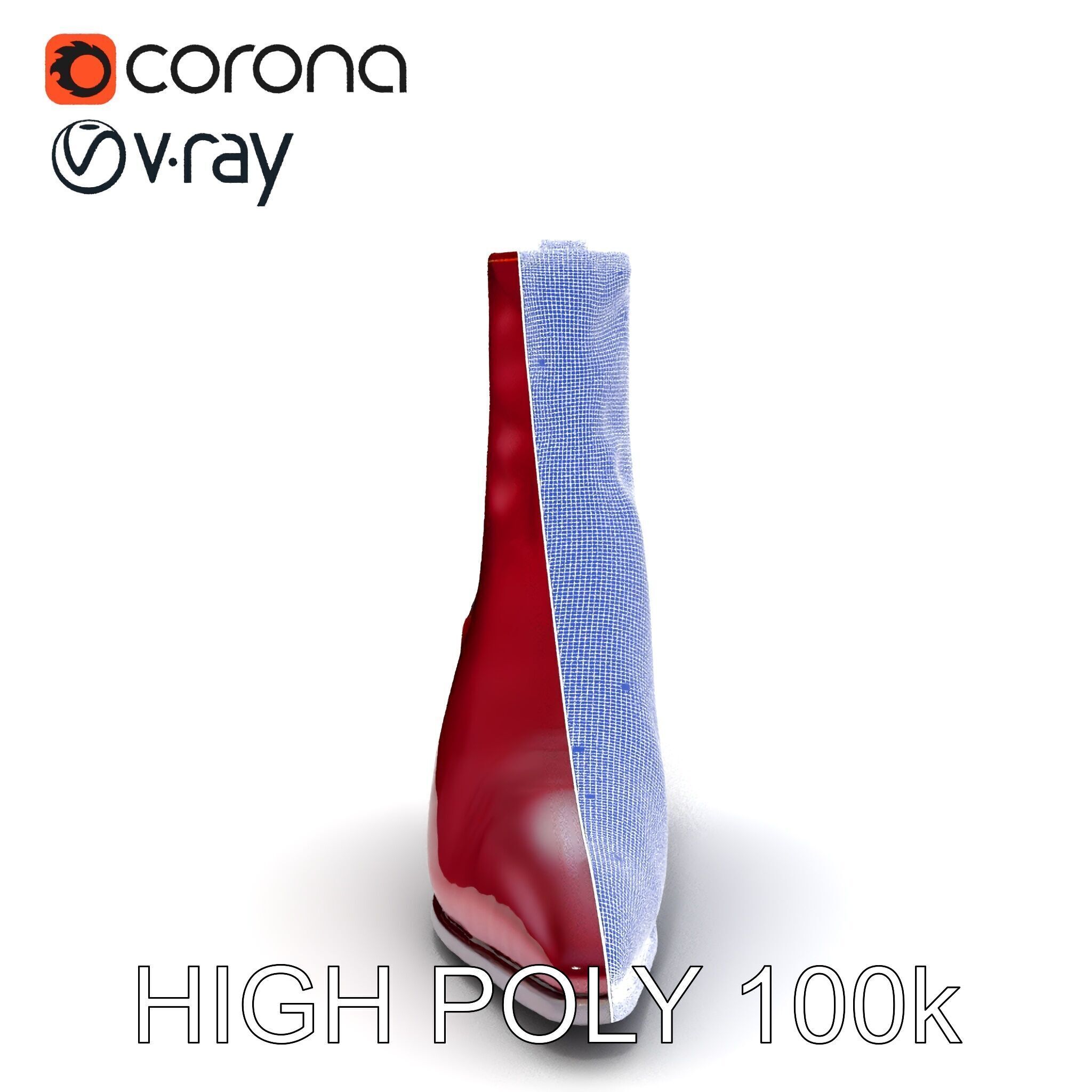 Stylish Ankle Boots Model Pack Low-poly 3D model_22