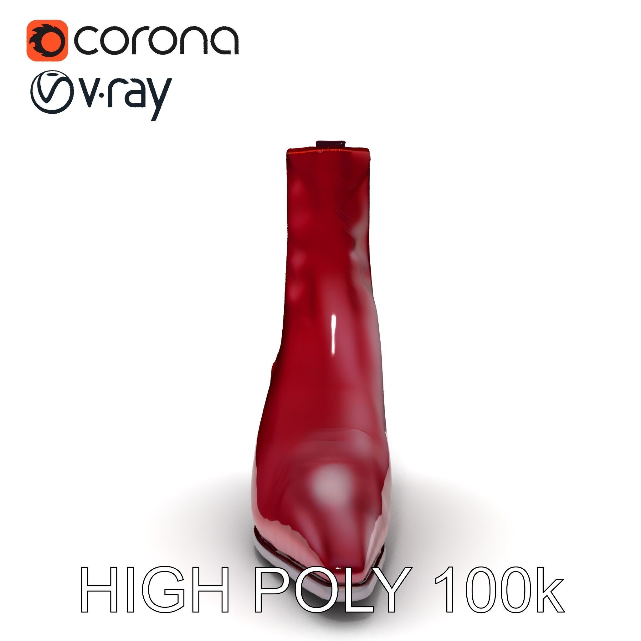 Stylish Ankle Boots Model Pack Low-poly 3D model_32