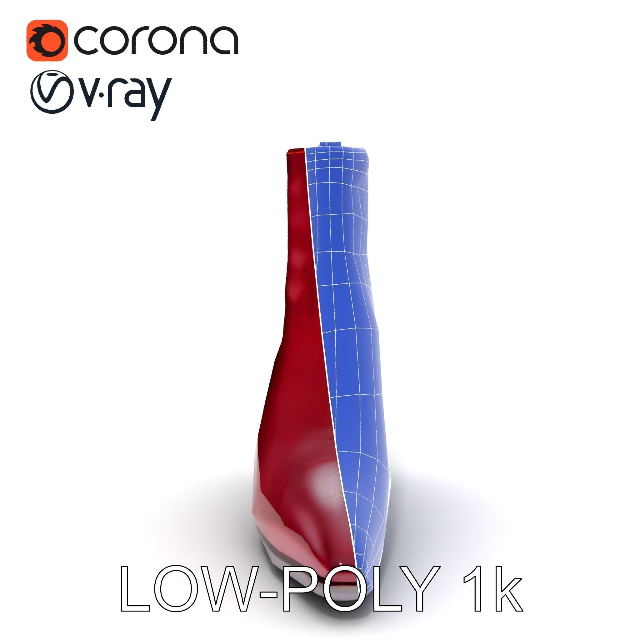 Stylish Ankle Boots Model Pack Low-poly 3D model_13