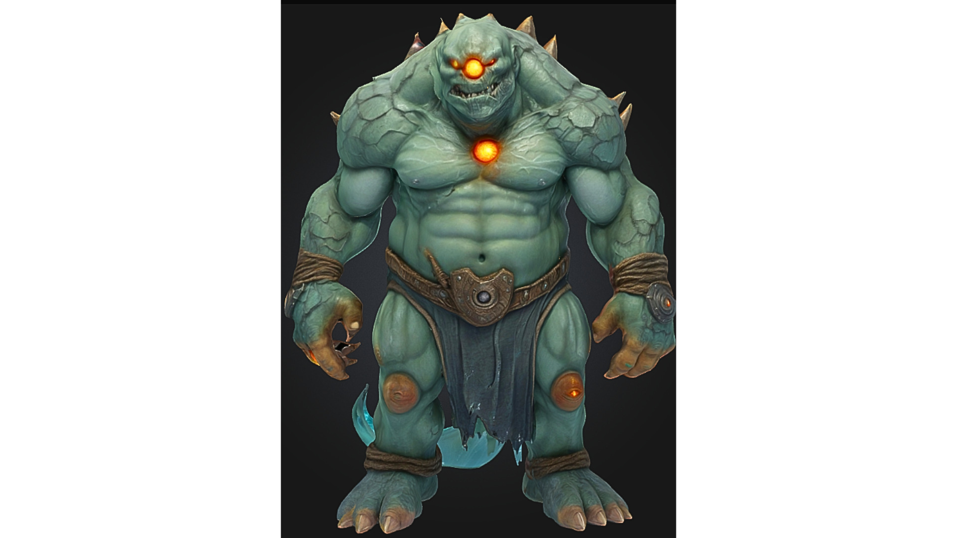 Stylized Cyclops Monster Low-poly 3D model_4