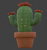 happy cactus 3D model_2