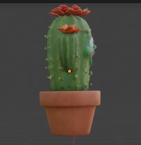 happy cactus 3D model_1