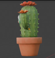 happy cactus 3D model_3