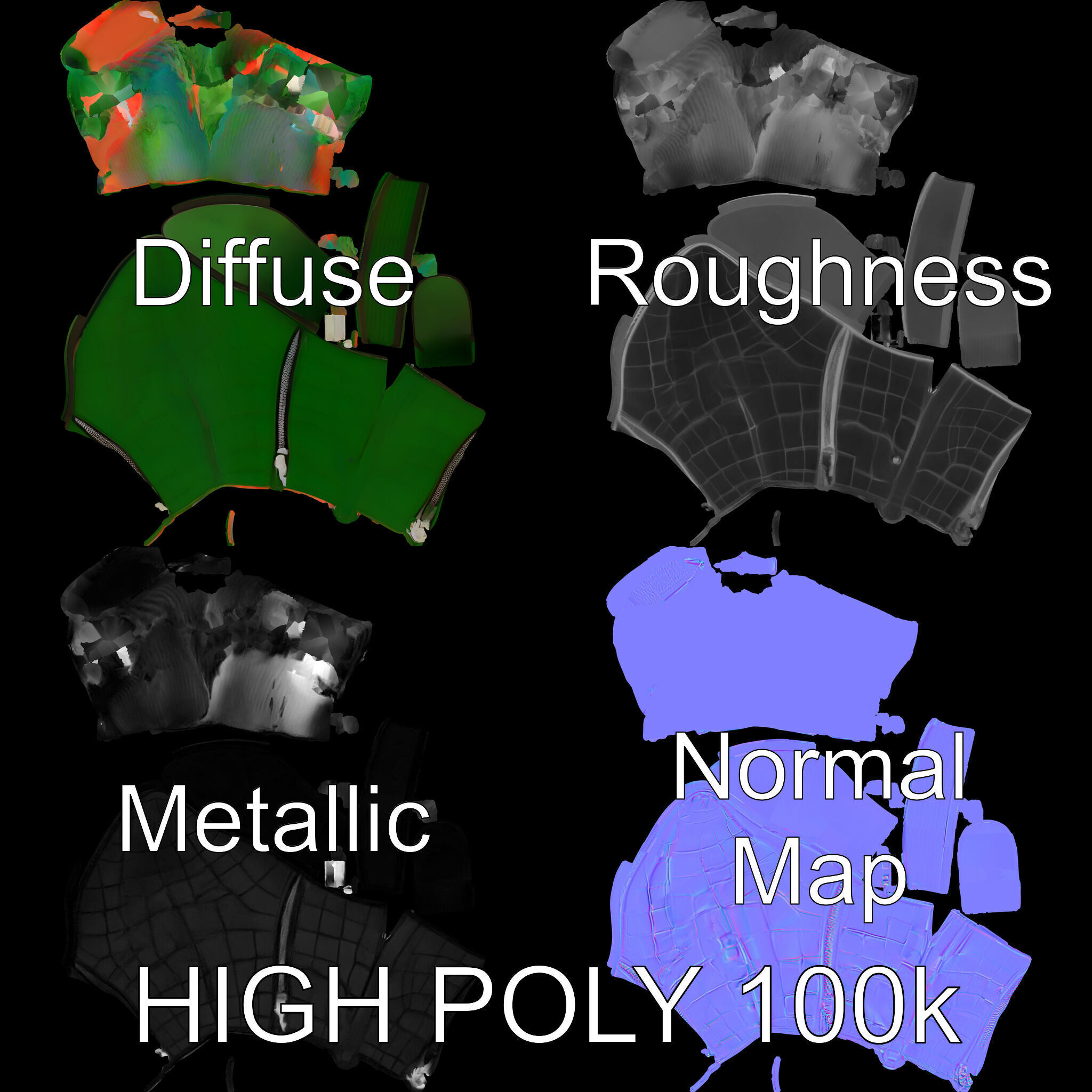 Elegant Green Croc Pattern Ankle Boot D Model Pack Low-poly 3D model_2