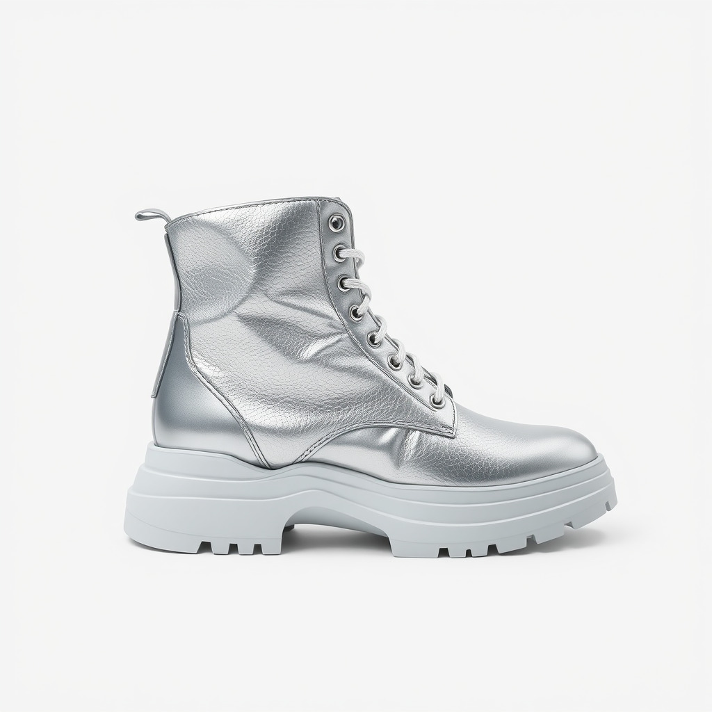 Stylish Silver Boot Model Pack Low-poly 3D model_4