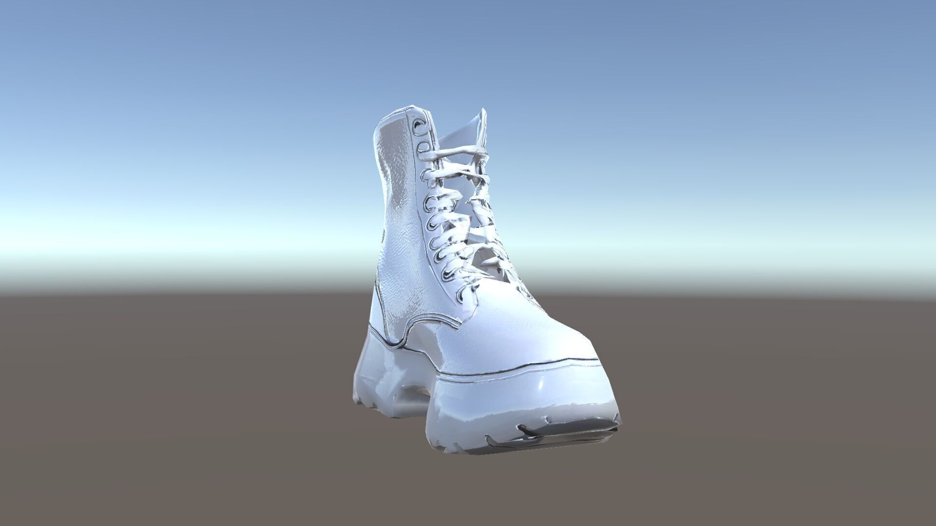 Stylish Silver Boot Model Pack Low-poly 3D model_30