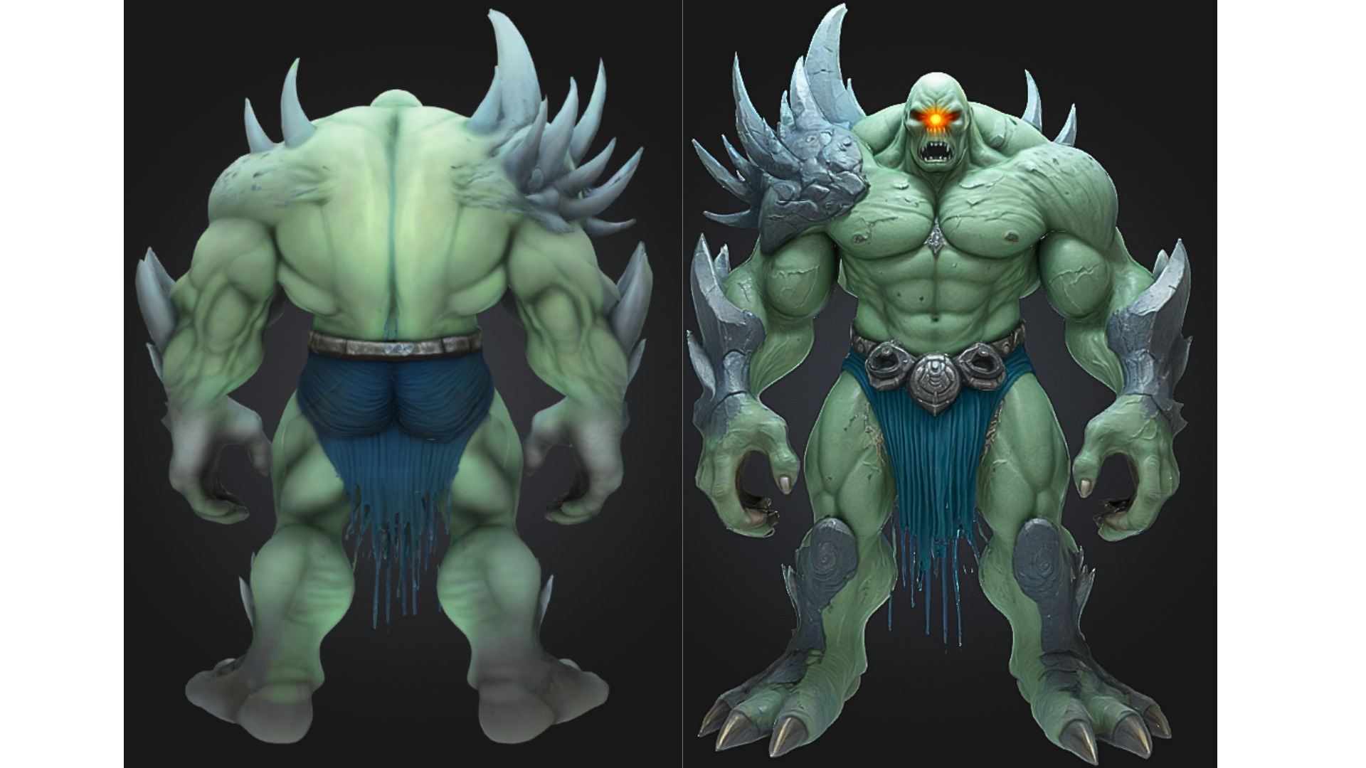 Mutant Demon Brute Low-poly 3D model_1