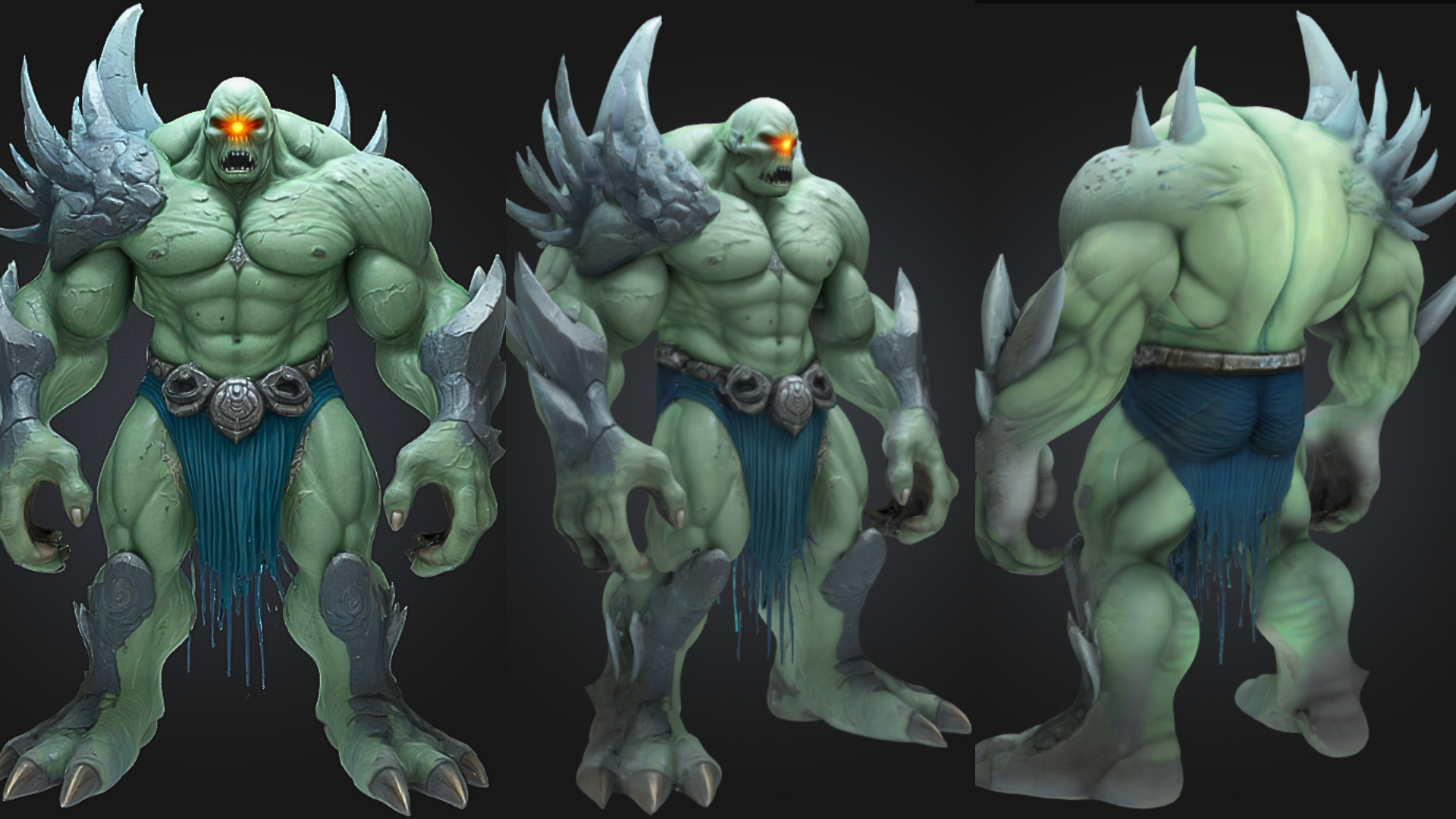 Mutant Demon Brute Low-poly 3D model_4