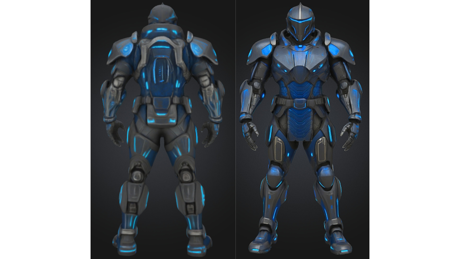 Futuristic Sci-Fi Soldier Low-poly 3D model_1