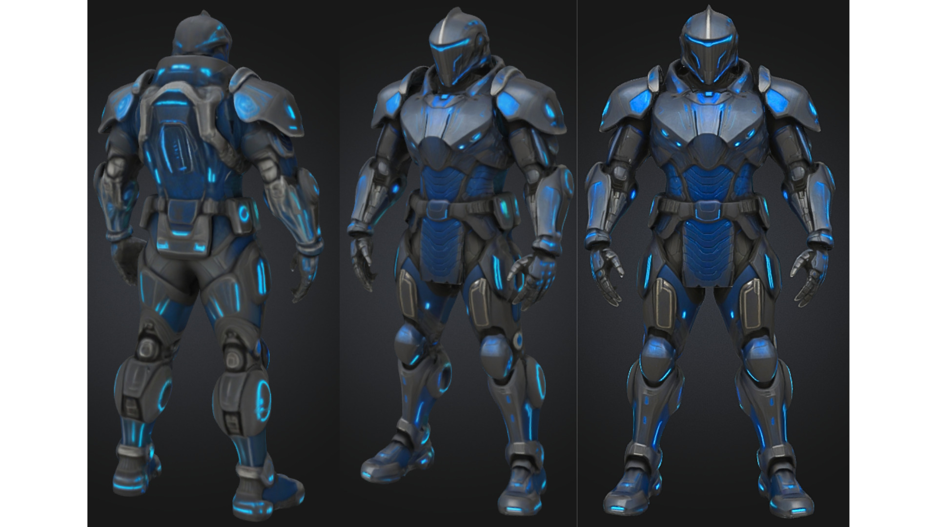Futuristic Sci-Fi Soldier Low-poly 3D model_3