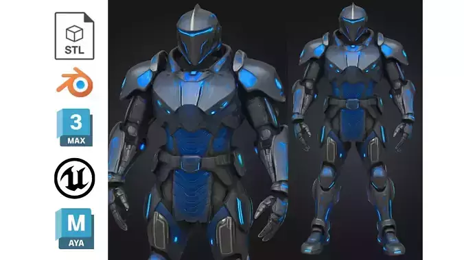 Futuristic Sci-Fi Soldier Low-poly 3D model Futuristic Sci-Fi Soldier Low-poly 3D model