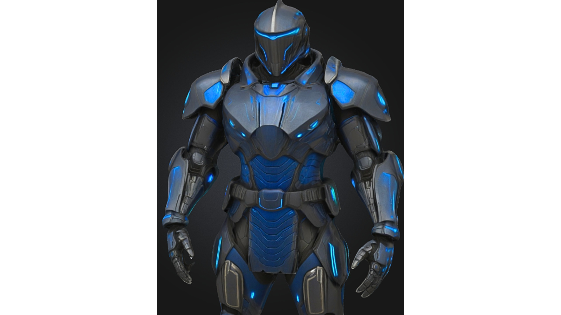 Futuristic Sci-Fi Soldier Low-poly 3D model_4