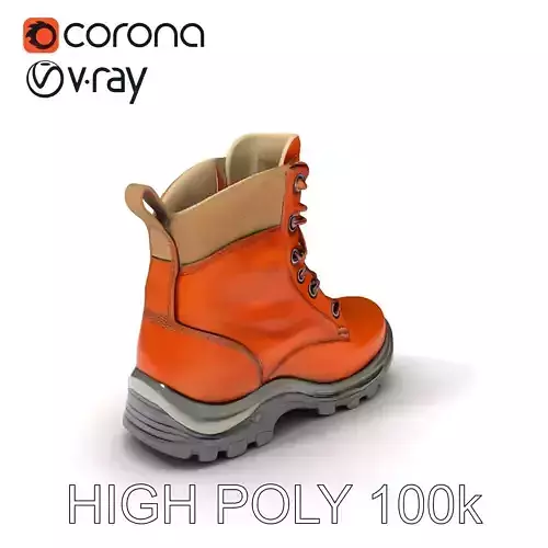 Rugged Hiking Boot Model Pack with Detailed Texture Low-poly 3D model Rugged Hiking Boot Model Pack with Detailed Texture Low-poly 3D model