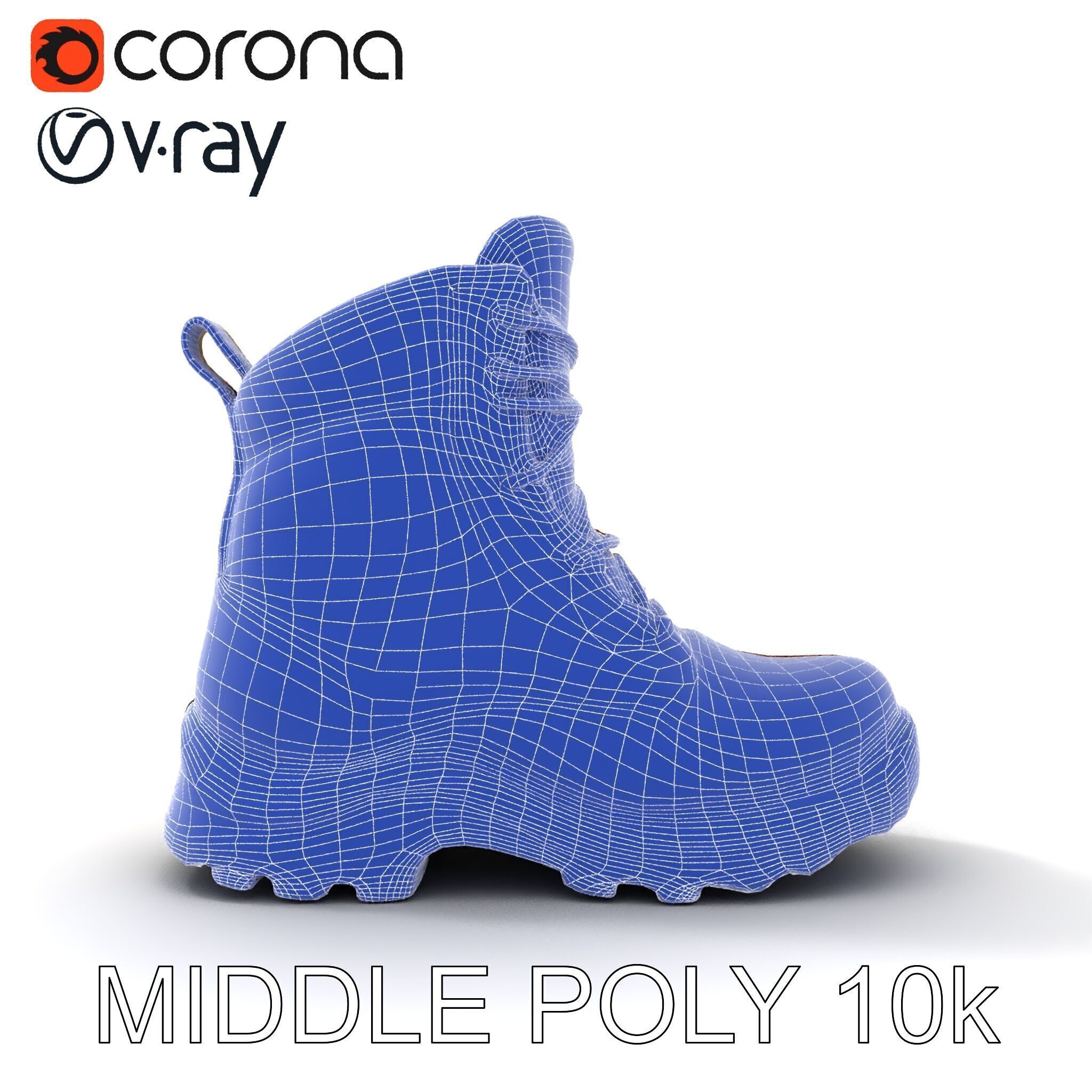 Rugged Hiking Boot Model Pack with Detailed Texture Low-poly 3D model_22
