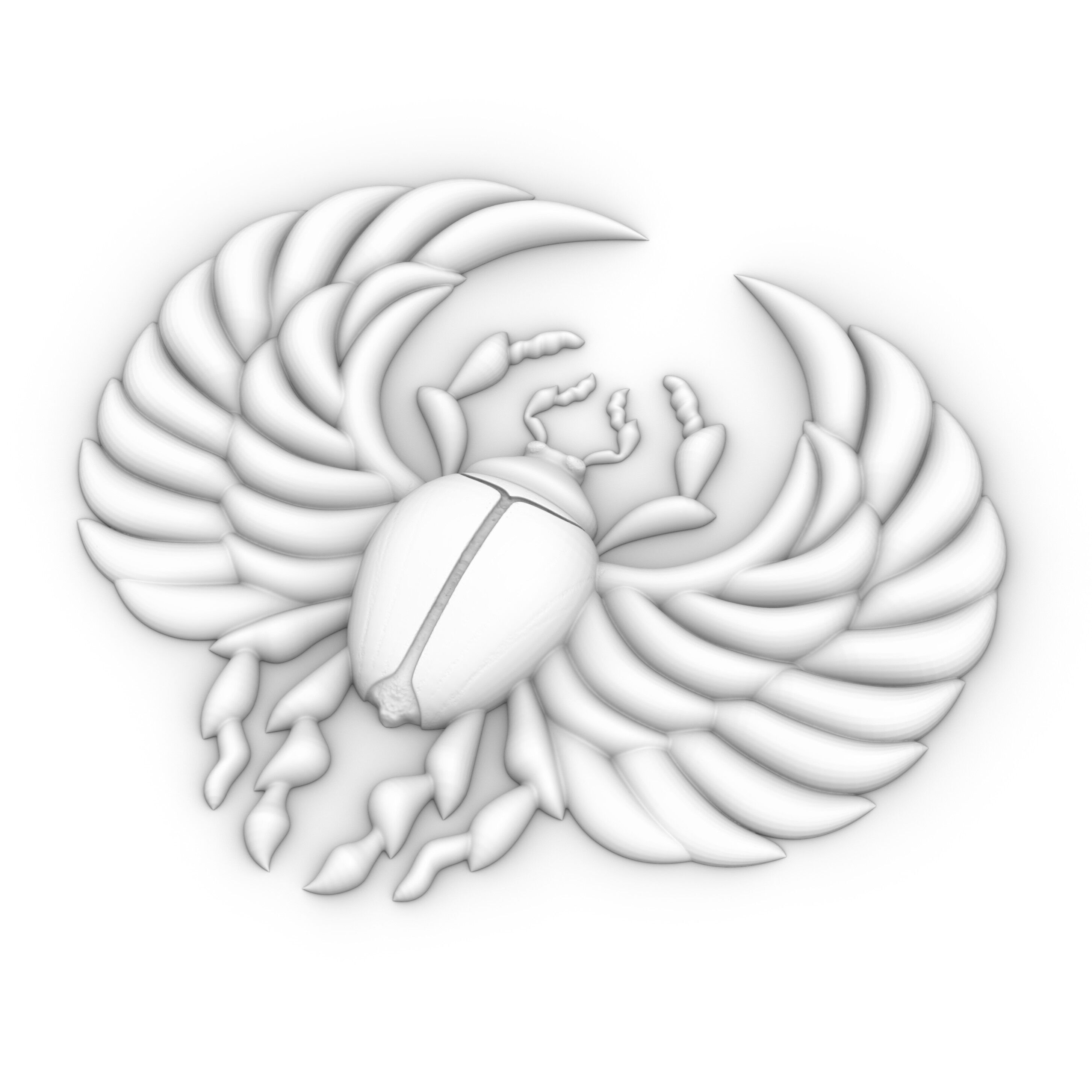 The scarab beetle 3D print model_2