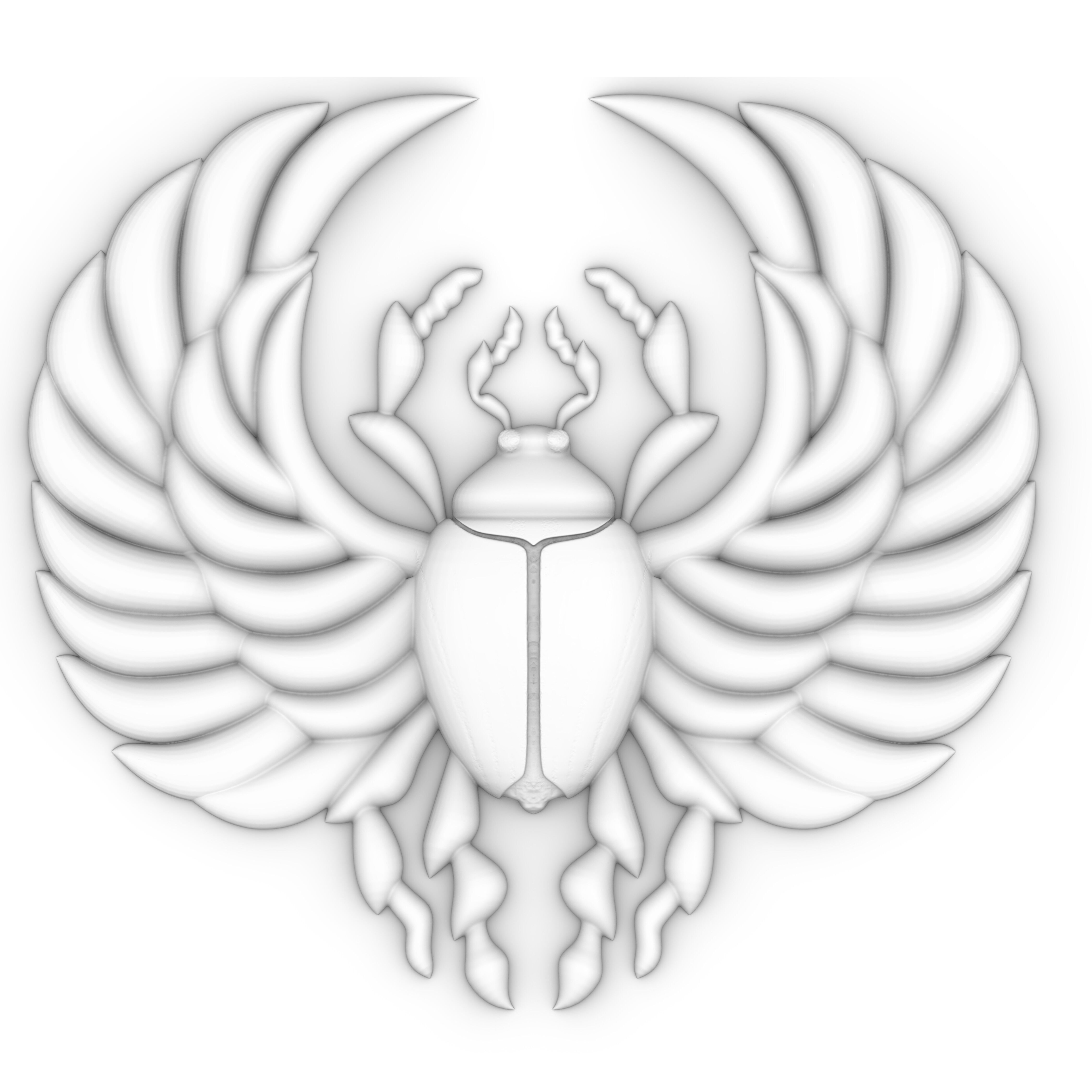 The scarab beetle 3D print model_1