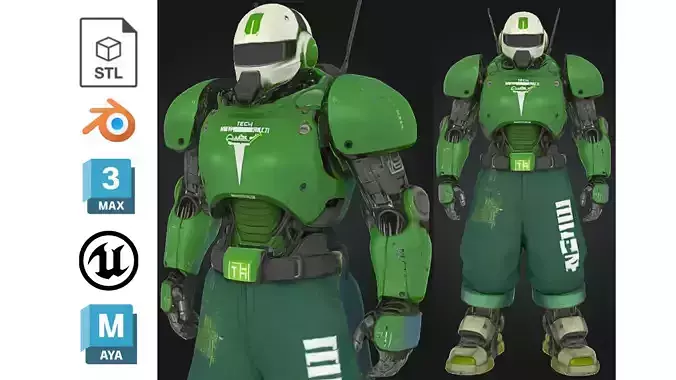 Urban Combat Robot Green Street Warrior