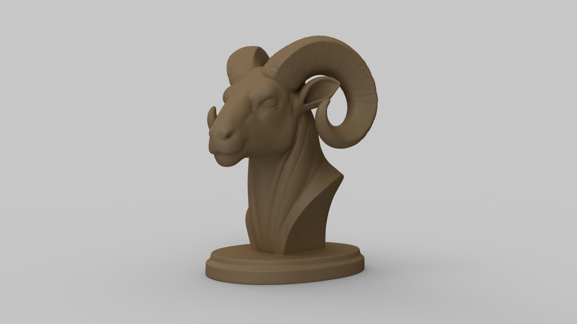 Ram Head 3D print model_2